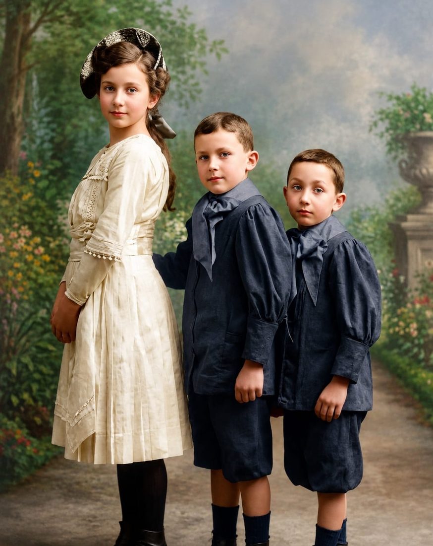 La stessa foto restaurata — dopo